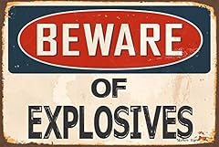 Beware explosives aluminum for sale  Delivered anywhere in USA 