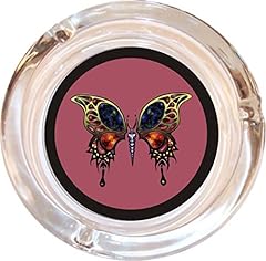 Butterfly glass ashtray for sale  Delivered anywhere in USA 
