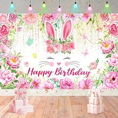 Bunny birthday banner for sale  Delivered anywhere in USA 