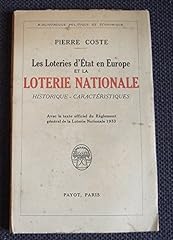 Loteries etat loterie d'occasion  Livré partout en France