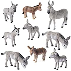 9 Pcs Donkey Figurine Small Donkey Toy Party Favors for sale  Delivered anywhere in USA 