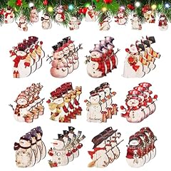 36pcs wood snowman for sale  Delivered anywhere in UK