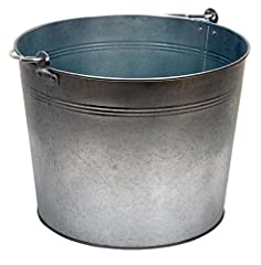Used, Vestil BKT-GAL-500 Galvanized Steel Bucket, 10-3/4" for sale  Delivered anywhere in USA 