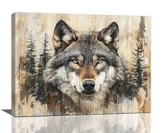 Vintage wolf wall for sale  Delivered anywhere in USA 