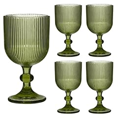 Ribbed wine glasses for sale  Delivered anywhere in UK