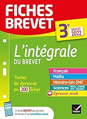 Fiches brevet intégrale d'occasion  Livré partout en France