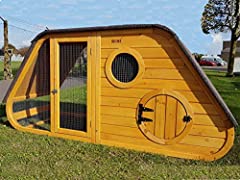 Cocoon HATCHED LARGE CHICKEN COOP HEN HOUSE RABBIT, used for sale  Delivered anywhere in UK