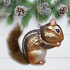 Chipmunk glass christmas for sale  Delivered anywhere in USA 