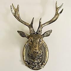 Gold stag head for sale  Delivered anywhere in UK