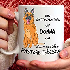 Tazza cane pastore usato  Spedito ovunque in Italia 
