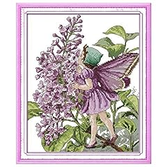 Cleana Arts Counted Cross Stitch Kits, Lilac Fairy, for sale  Delivered anywhere in UK