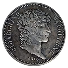 Moneta copia Regno Due Sicilie 5 Lire 1813 Gioacchino Murat Napoleone 37.43mm usato  Spedito ovunque in Italia 