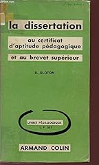 Dissertation certificat aptitu d'occasion  Livré partout en France
