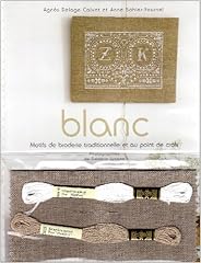 Blanc motifs broderie d'occasion  Livré partout en France