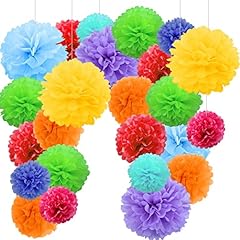 Pompom multicolore decorazioni usato  Spedito ovunque in Italia 