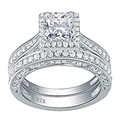 SHELOVES Engagement Wedding Rings Set for Women 925 for sale  Delivered anywhere in UK