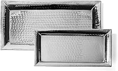 Silver hammered trays for sale  Delivered anywhere in USA 