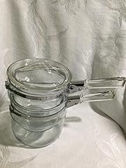 Vintage PYREX Flameware Glass Double Boiler with Lid, used for sale  Delivered anywhere in USA 