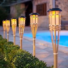 garden bamboo solar lights for sale  Delivered anywhere in UK