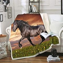 Horse print throws for sale  Delivered anywhere in USA 