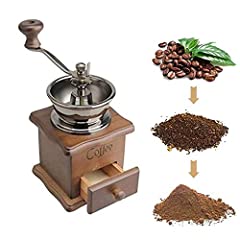 Manual Coffee Grinder Wood Vintage Antique Ceramic, used for sale  Delivered anywhere in USA 