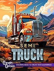 Semi truck coloring for sale  Delivered anywhere in UK