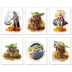 Baby Grogu Mandalorian Prints - Set of 6 (8 inches for sale  Delivered anywhere in Canada