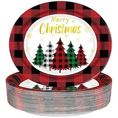 Christmas paper platters for sale  Delivered anywhere in USA 