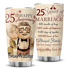 25th anniversary tumbler for sale  Delivered anywhere in USA 