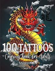 100 tattoos coloring for sale  Delivered anywhere in USA 