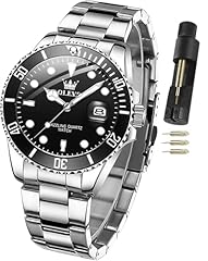 Olevs black watches for sale  Delivered anywhere in USA 