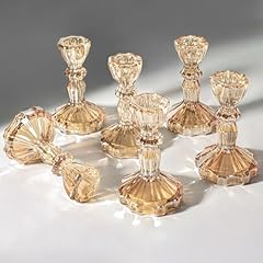 Gold glass candlestick for sale  Delivered anywhere in USA 