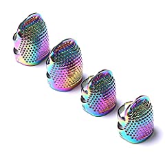 AXEN 4 Pieces Sewing Thimble, Metal Dazzle Gold Sewing for sale  Delivered anywhere in UK