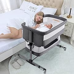 Bedside Baby Crib 3 in 1 Folding Baby Bassinet with for sale  Delivered anywhere in UK