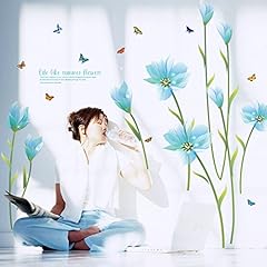Blue lily wall for sale  Delivered anywhere in UK