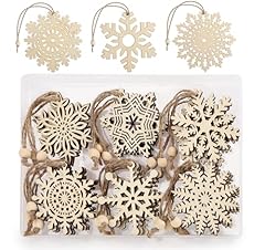 Christmas wood ornaments for sale  Delivered anywhere in UK