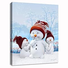 Christmas snowman canvas for sale  Delivered anywhere in USA 