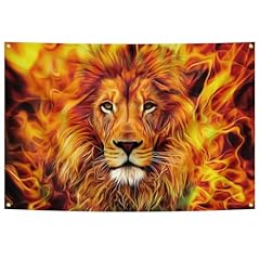 Lion flame flag for sale  Delivered anywhere in USA 