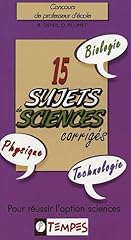 Sujets sciences corrigés d'occasion  Livré partout en Belgiqu