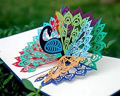 Cutpopup peacock card usato  Spedito ovunque in Italia 