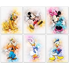 Mickey Mouse Original Watercolor Prints - Set of 6 for sale  Delivered anywhere in Canada