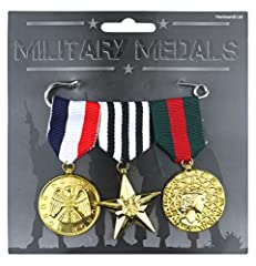Used, HENBRANDT Set of 3 Military Medals Army Fancy Dress for sale  Delivered anywhere in UK