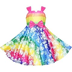Vestito bambina arcobaleno usato  Spedito ovunque in Italia 