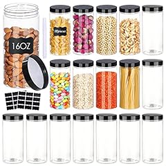 18pcs16oz plastic jars for sale  Delivered anywhere in USA 