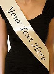 Personalised ivory sash for sale  Delivered anywhere in UK