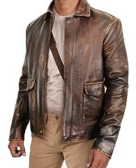 Distressed leather jacket for sale  Delivered anywhere in USA 