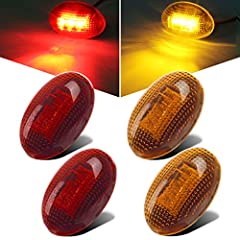 Partsam 2X Amber + 2X Red Side Fender Marker Assembly for sale  Delivered anywhere in USA 