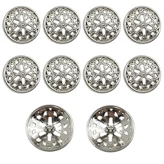 10pcs silver buttons for sale  Delivered anywhere in UK