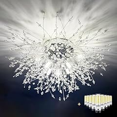 Chandeliers crystal flush for sale  Delivered anywhere in USA 