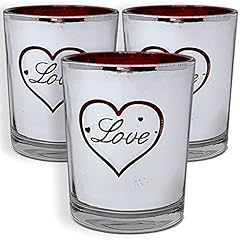 Metallic silver votive for sale  Delivered anywhere in USA 